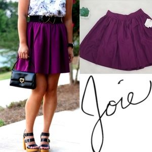 NWT Joie Willa Flared Mini Skirt Purple Stain